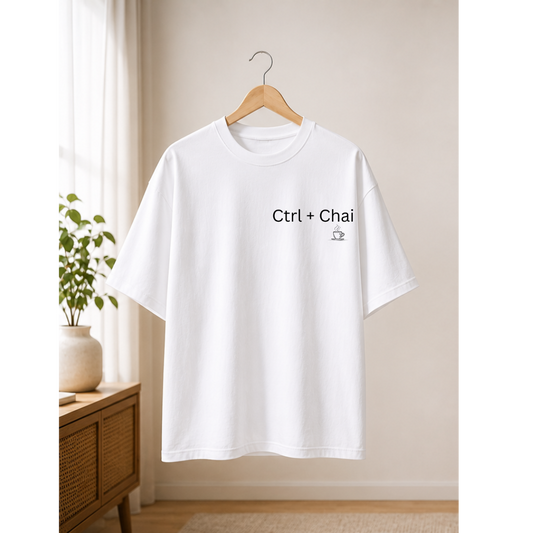 Ctrl + Chai — The Chai Coder UNISEX Oversized T-Shirt
