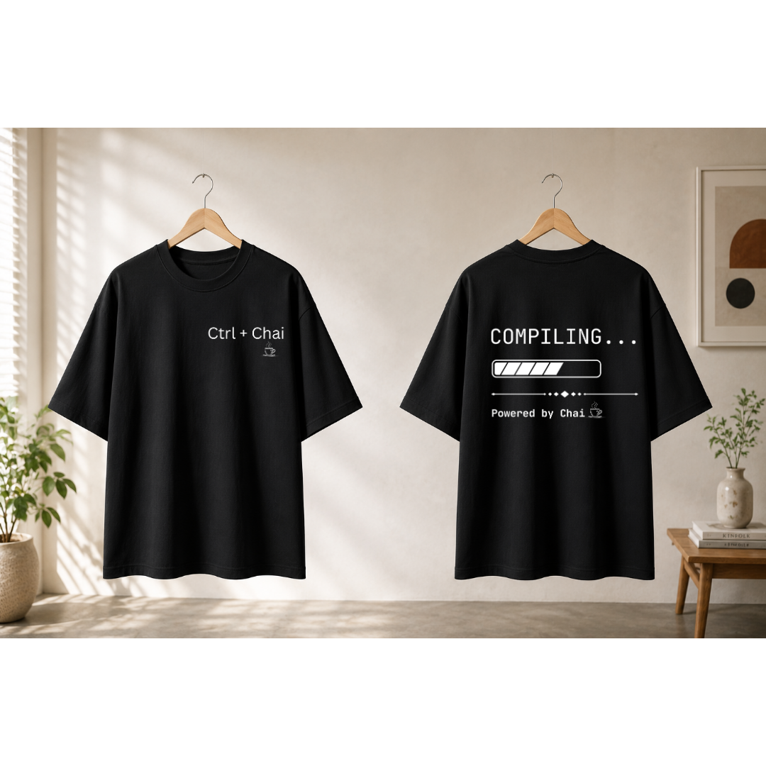Ctrl + Chai — The Chai Coder UNISEX Oversized T-Shirt